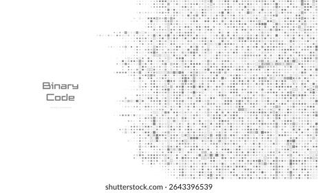 Binary code background. Background of binary code with digits 1 and 0. Digital binary data and streaming digital code. Coding Software Programming code technology background. Vector illustration.