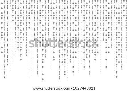 Binary code background. Falling, streaming binary code background. Digital technology wallpaper. Cyber data, decryption and encryption. Hacker background concept. Vector