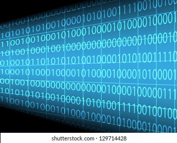 Binary code background - information concept