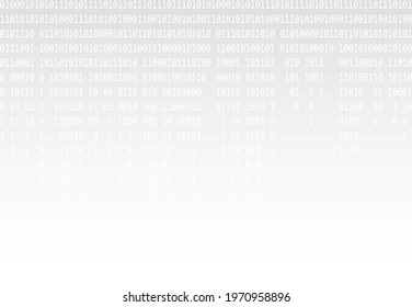 Binary code background. Streaming binary code background. Digital technology wallpaper. Cyber data, decryption and encryption. Hacker background concept. Vector illustration
