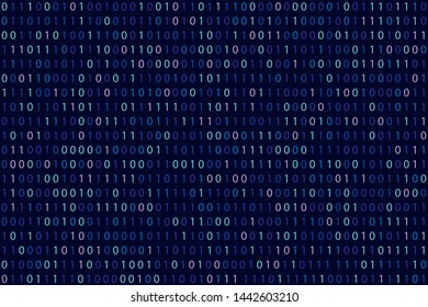 Binary code background. Vector illustration with data symbols texture.