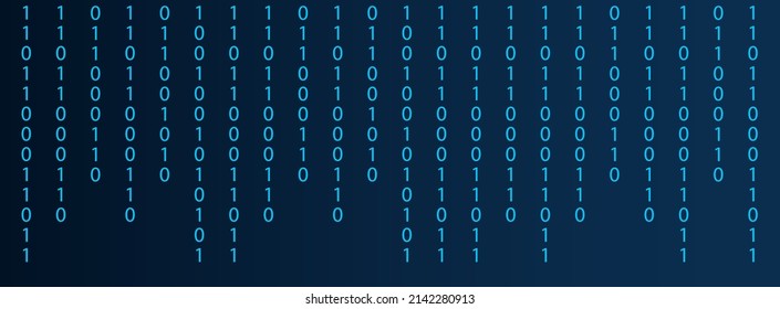 Binary code background. Vector Illustration