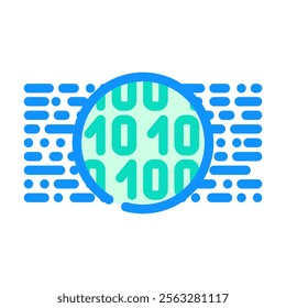 binary code big data color icon vector. binary code big data sign. isolated symbol illustration