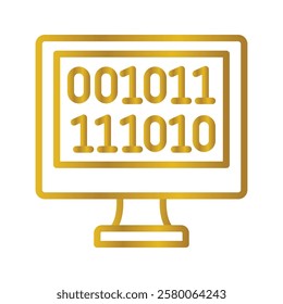 Binary Code Color gradient illustration vector icon which can easily modify or edit 
