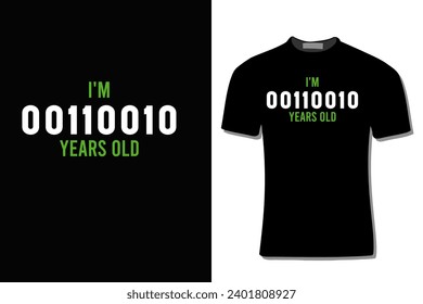 Binary Code Computer Programmer T-Shirt Design für Print, Poster, Card, Becher, Flaggen, Einladung und Party.