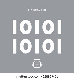 Binary code concept -  Minimal vector icon