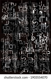 
Binary code, digital numbers,background, black background.
Expressive backdrop for  informatics and digital technologies. Vector available.