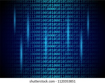 Binary code digital numbers.technology and digital background. vector