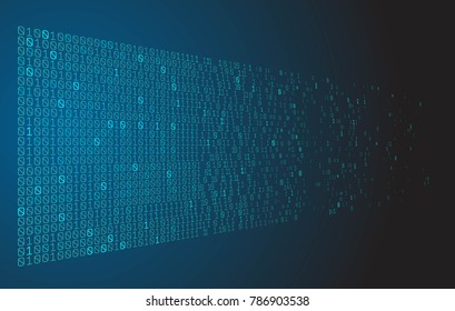 Binary code digital technology. Data Sorting. From Chaos to System. Artificial intelligence.Big data.Smart system. 