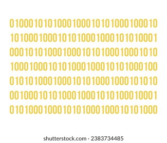 Binary code flat line color isolated vector object. Hacking. Editable clip art image on white background. Simple outline cartoon spot illustration for web design