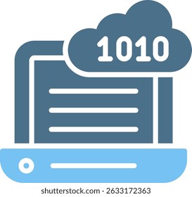 Binary Code Glyph Two Colour Icon