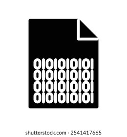 Binary code icon logo sign set vector outline