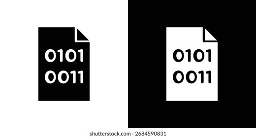 Binary code icon symbol for templates, web design and infographics