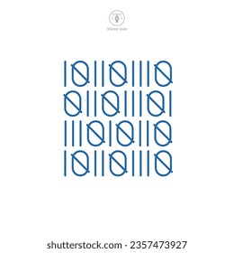 Binary Code icon symbol vector illustration isolated on white background