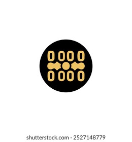 Binary code icon vector illustration