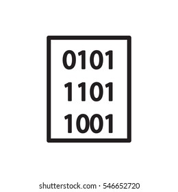 binary code icon vector illustration sign symbol