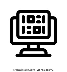 binary code icon. vector line icon for your website, mobile, presentation, and logo design.