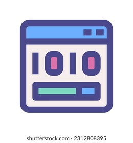 binary code icon for your website, mobile, presentation, and logo design.