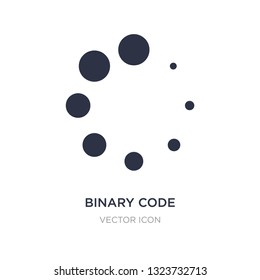 binary code loading icon on white background. Simple element illustration from UI concept. binary code loading sign icon symbol design.