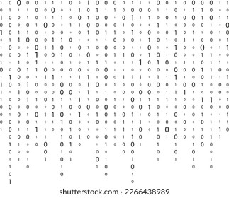 Binary code. Matrix. Stream of binary code. Numbers on the screen. One zero.