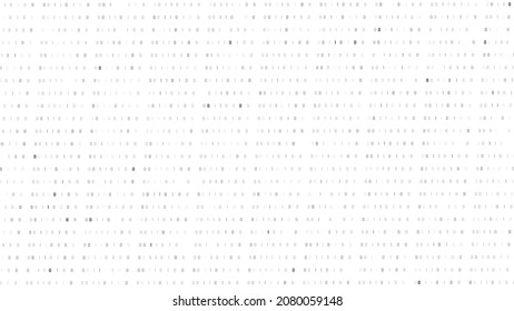 binary code network technology white vector background 