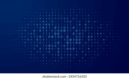 binary code number system concept background design vector