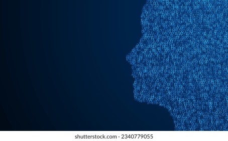 Binary code. numbers of the computer matrix. Concept of coding, hacker. Vector illustration.