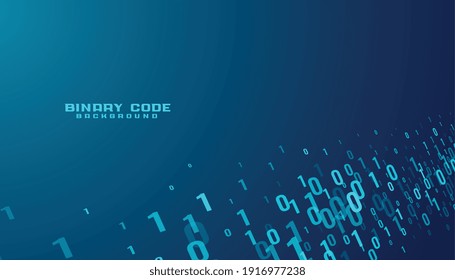 binary code numbers data stream technology background
