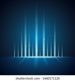 Binary code on abstract background. Digital innovation concept for your design.