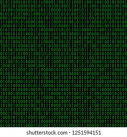 Binary code pattern. Computer background with 1 and 0 numbers. Data and technology. Vector illustration.