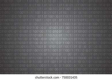 Binary code pattern. digital technology background. abstract matrix. programming computer code. technology concept. vector illustration