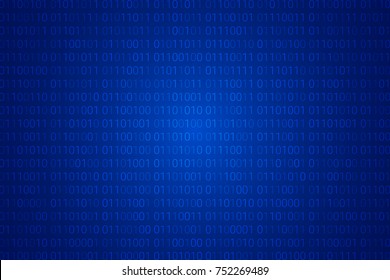 Binary code pattern. digital technology background. abstract matrix. programming computer code. vector illustration