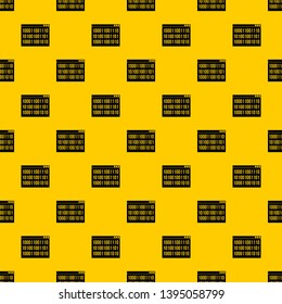 Binary code pattern seamless vector repeat geometric yellow for any design