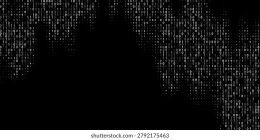 Fondo lluvia código binario