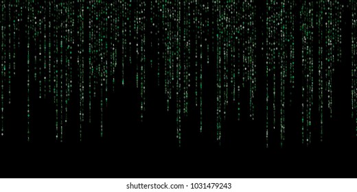 Binary code scientific background. Zero, one numbers. Data technology, information decryption and encryption computer background. Binary numbers 1, 0. Hacker coding concept, row matrix vector.