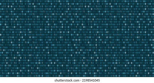 El código binario textura vectorial sin fisuras. Resumen de fondo binario azul.