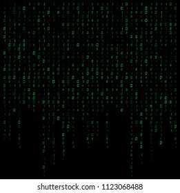 binary code stream background data vector design