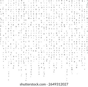 Binary code stream. Computer matrix. Numbers on screen. Binary code. Coding. Matrix background.