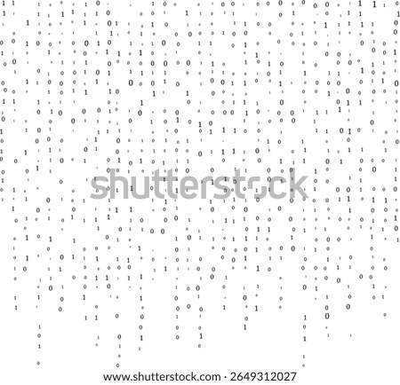 Binary code stream. Computer matrix. Numbers on screen. Binary code. Coding. Matrix background.