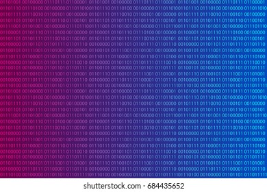 Binary code vector abstract background. Zero one computer code background