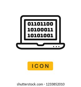 Binary code vector icon