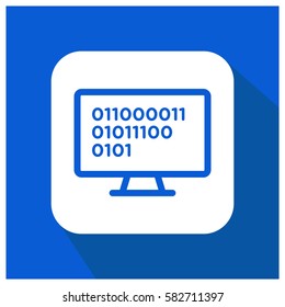 Binary code vector icon