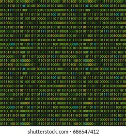 Binary code vector seamless pattern. Zero one computer code background