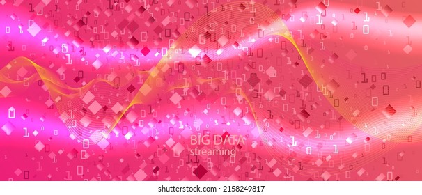 Binary Code Vector Wallpaper. Fractal Liquid Data Purple Pink Blue Background. Neon Tech Colorful Music Design. Punk Futuristic Slide. Matrix Flying Binary Code. Binary Code Banner