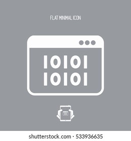 Binary code - Vector web icon