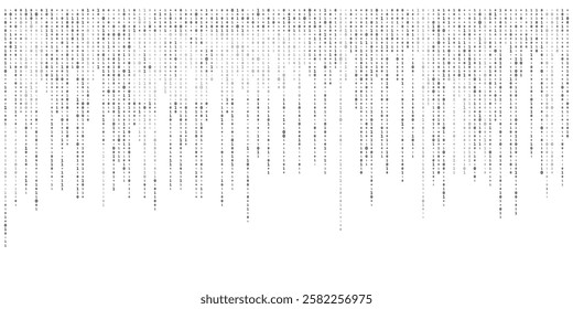 Binary code zero one abstract matrix white background with binary computer code.