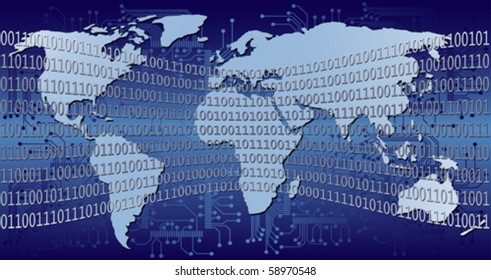 Binary codes over world map