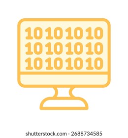 Binary Coding duotone line icon , vector, pixel perfect, illustrator file  