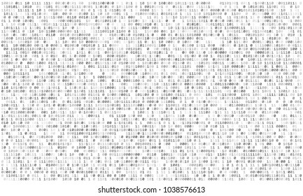 Binary computer code. Abstract technology background. Vector illustration.