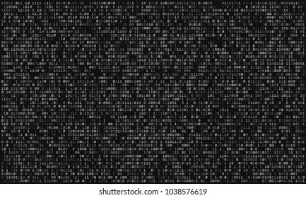 Binary computer code. Abstract technology background. Vector illustration.